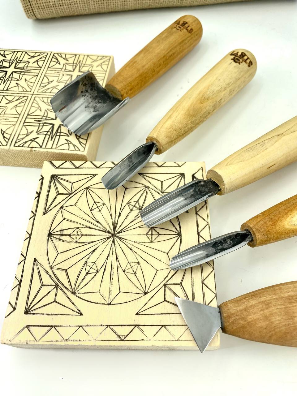 Wood carving kit for starter, Craft tools for schools