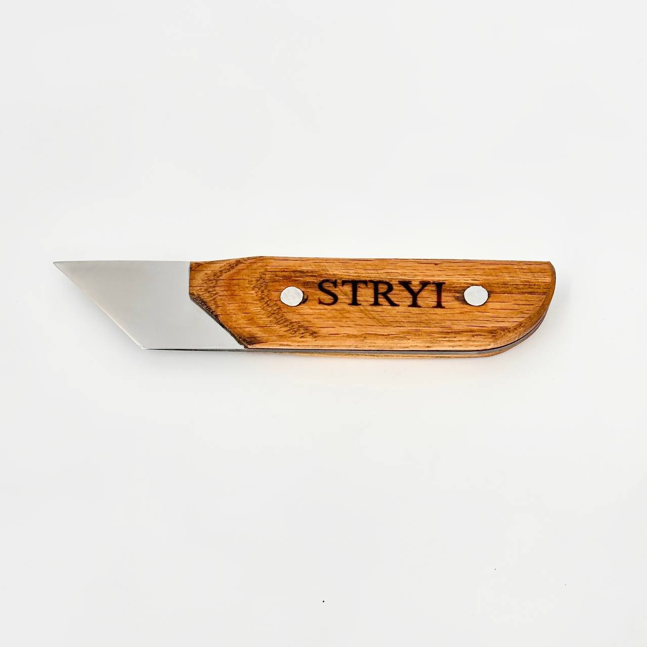 Wide carving knife,  carving knife 40mm STRYI Profi, Skewed knife, Knife for sculpting