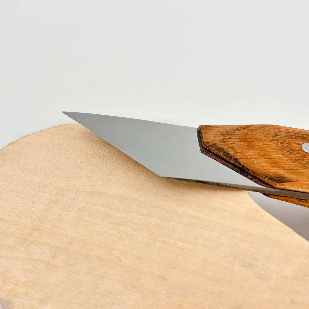 Wide carving knife,  carving knife 40mm STRYI Profi, Skewed knife, Knife for sculpting