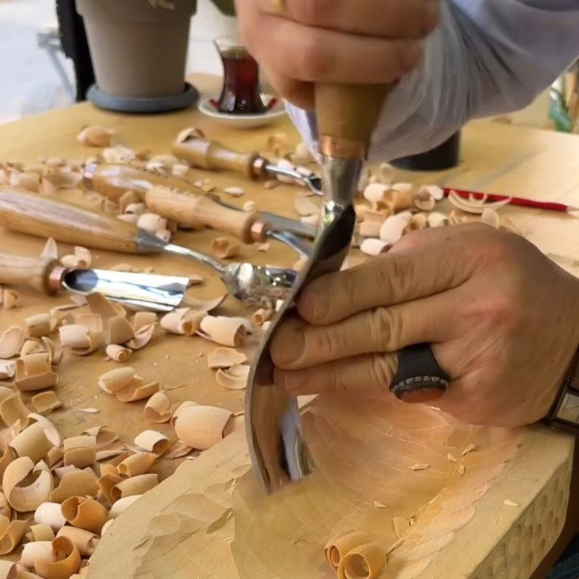 Sculpture tools set STRYI Profi 3pcs, Heavy-duty chisels set, Forged steel tools