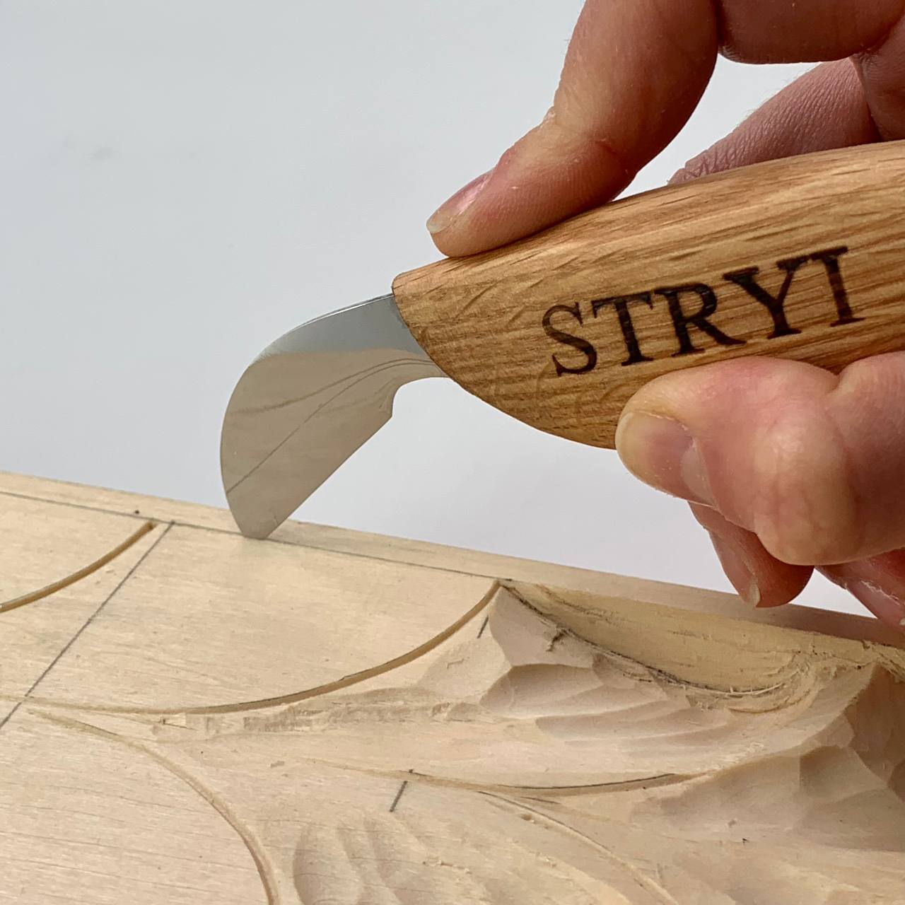 Knife for chip carving  30mm STRYI, Carving knife, Carving tools, Forged knife, Stryiwoodcarving