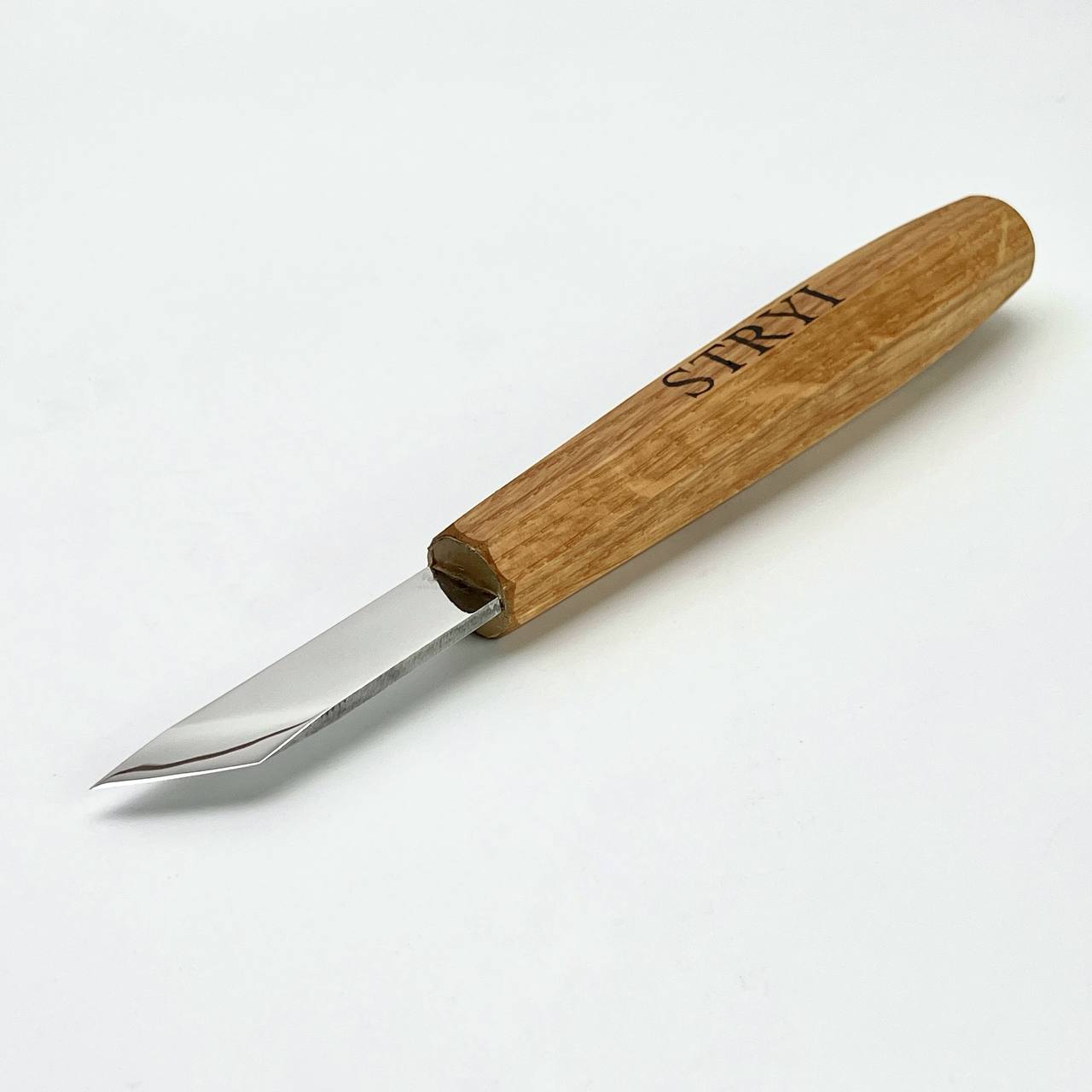 Wood carving knife STRYI Profi for relief, Chip carving knife, Skewed knife