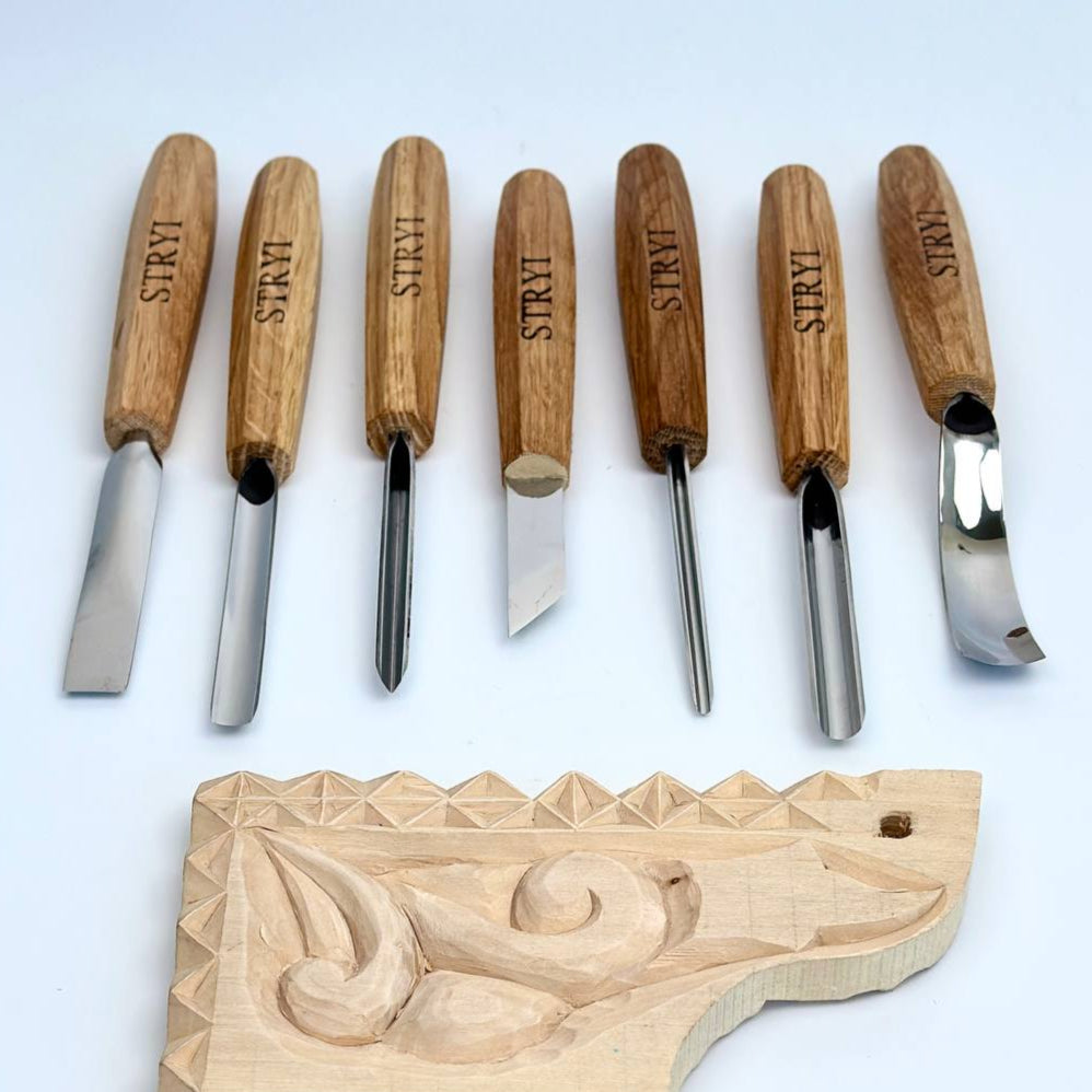 Juego de herramientas para tallar madera para tallado en relieve 12 piezas STRYI Profi