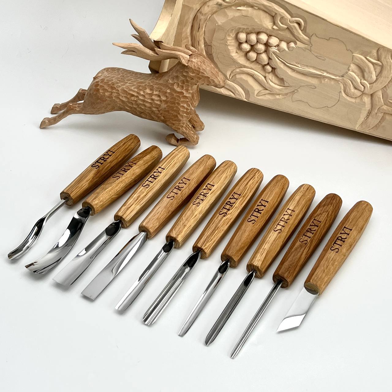 Relief carving kit, Basic woodworking toolset, Versatile set STRYI