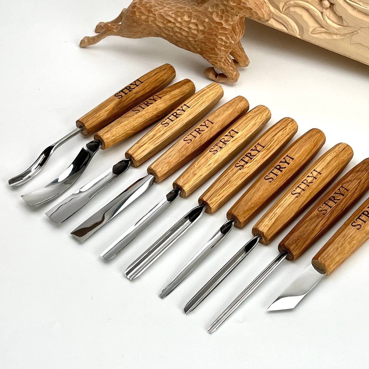 Relief carving kit, Basic woodworking toolset, Versatile set STRYI