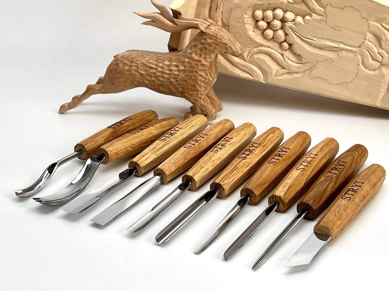 Relief carving kit, Basic woodworking toolset, Versatile set STRYI