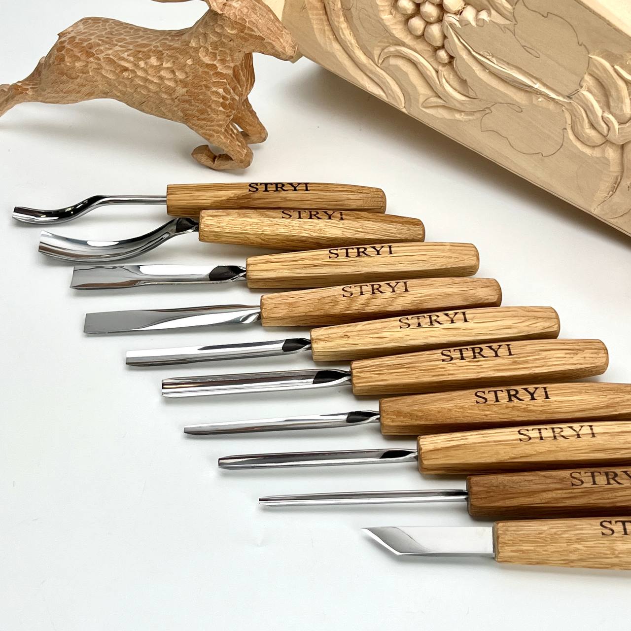 Relief carving kit, Basic woodworking toolset, Versatile set STRYI