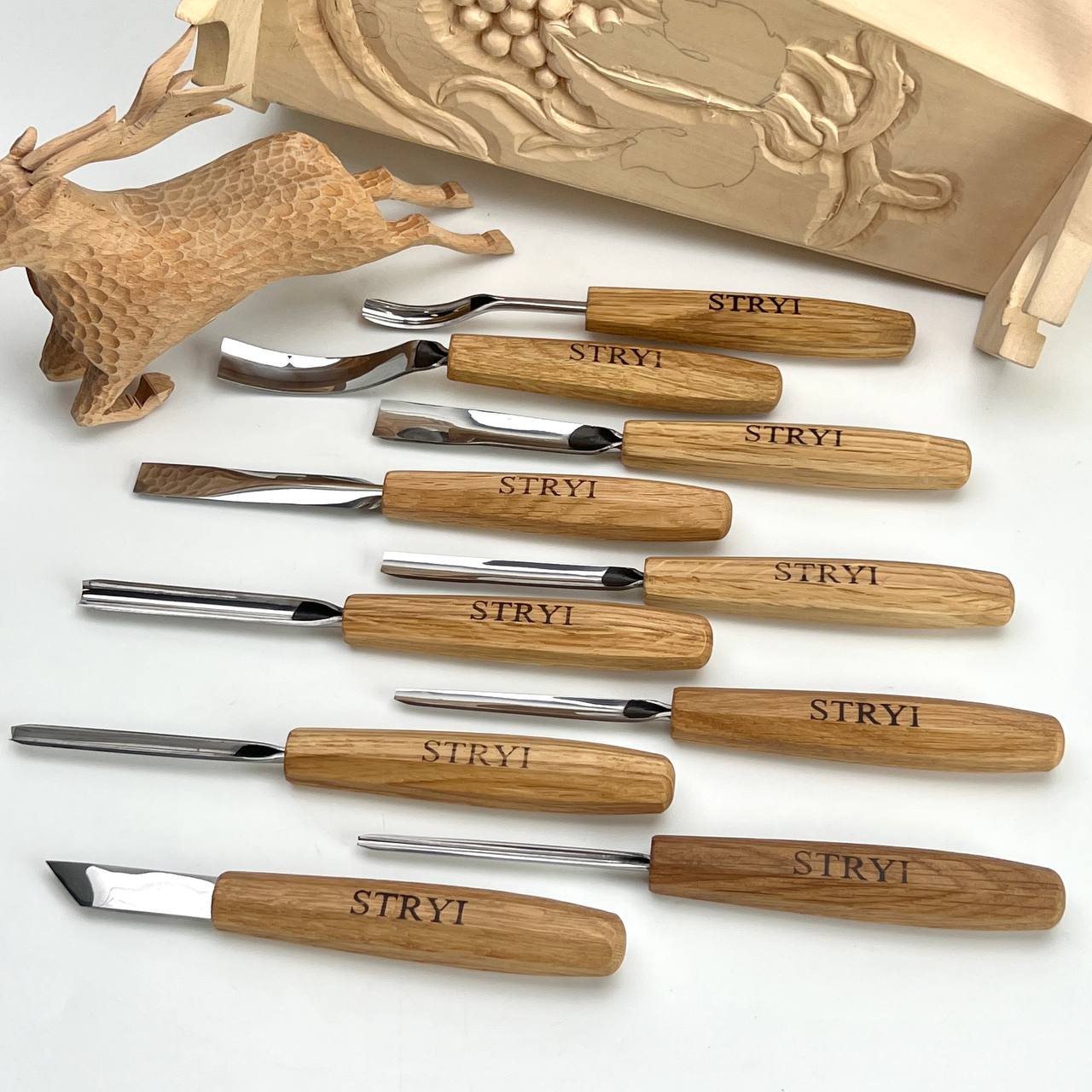 Relief carving kit, Basic woodworking toolset, Versatile set STRYI