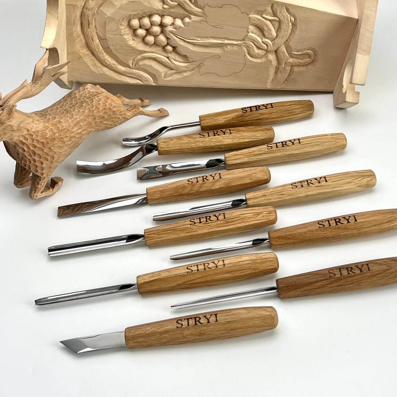 Relief carving kit, Basic woodworking toolset, Versatile set STRYI