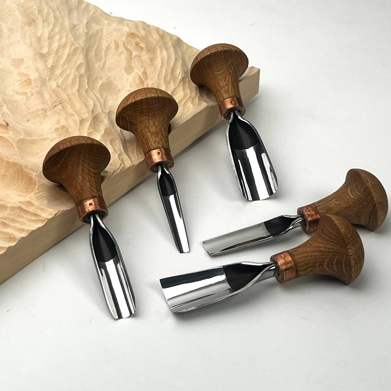 Palm SHort Gouges for Precision Relief Carving