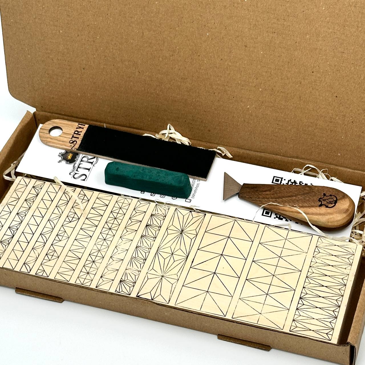 Wood carving set STRYI Start with basswood practice board for beginner, Video tutorial