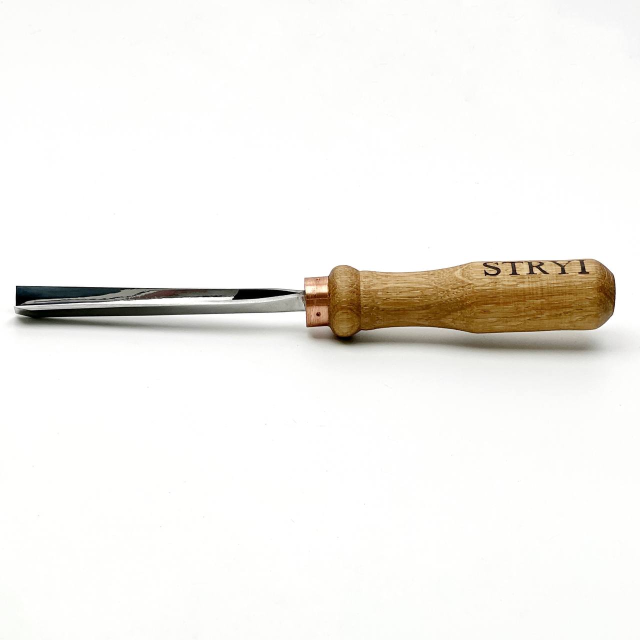 Arc-shaped V-tool STRYI Profi with curved edges, Relief carving tool, V-parting chіsel