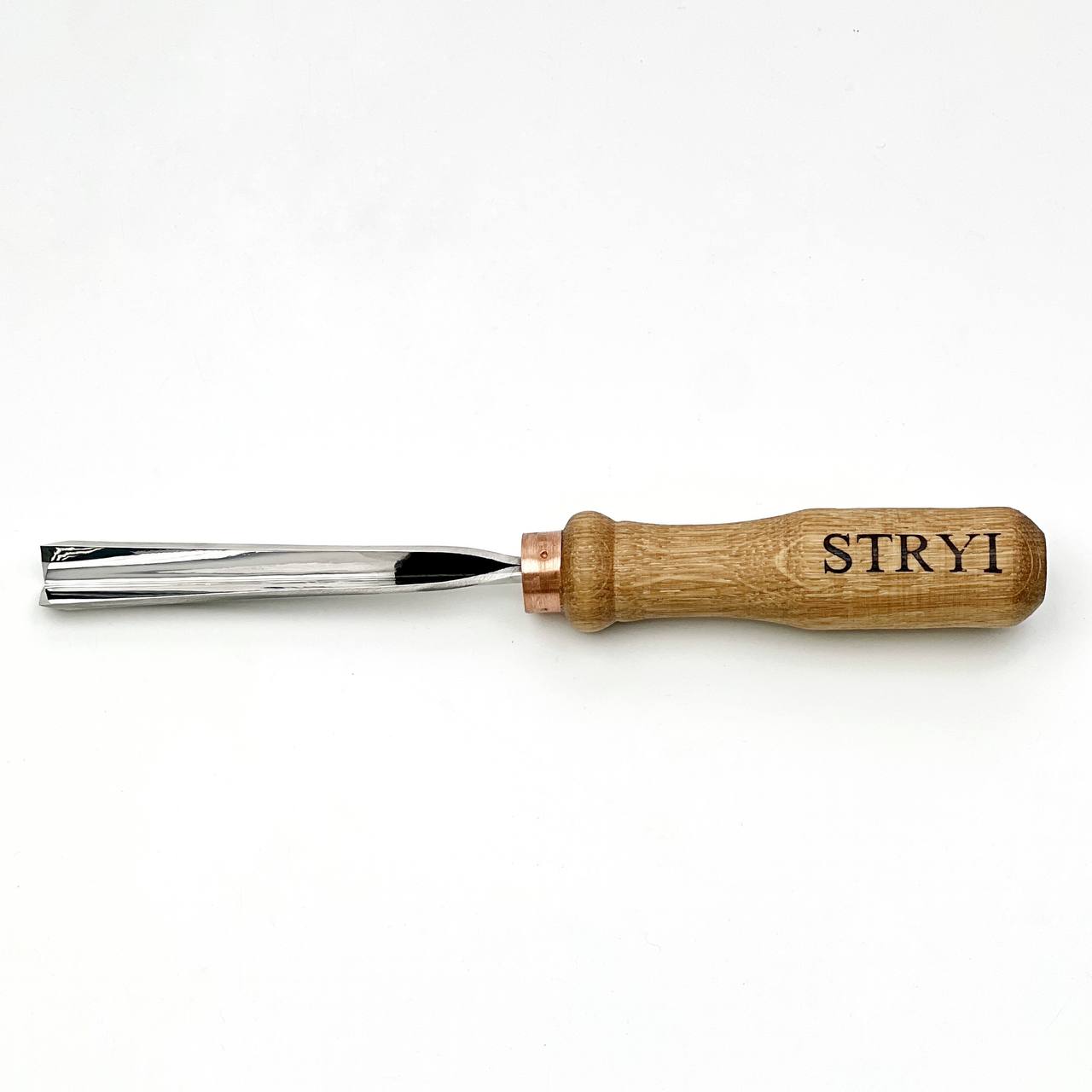 Arc-shaped V-tool STRYI Profi with curved edges, Relief carving tool, V-parting chіsel