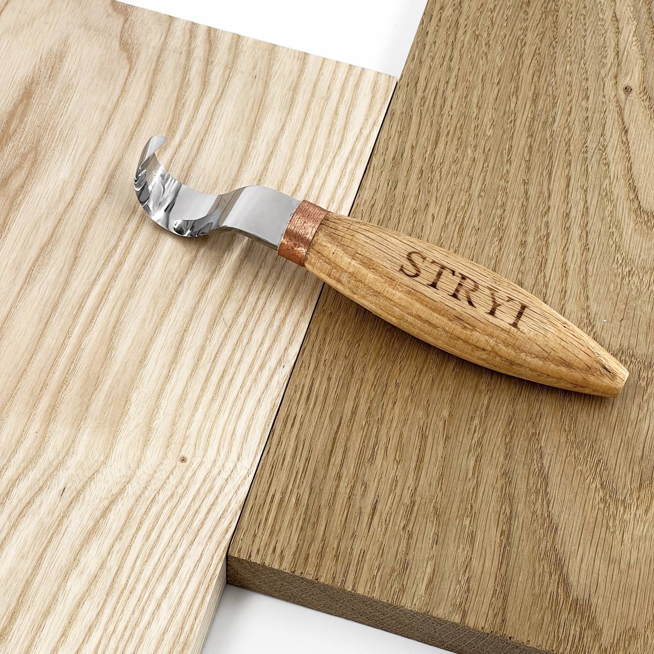 Cuchillo de gancho de cuchara STRYI Profi, cuchillos de gancho de talla Bowl y Kuksa, herramienta de tallado de cuchara, herramientas de tallado de madera, gubia de cincel, cuchillo forjado a mano, herramienta artesanal