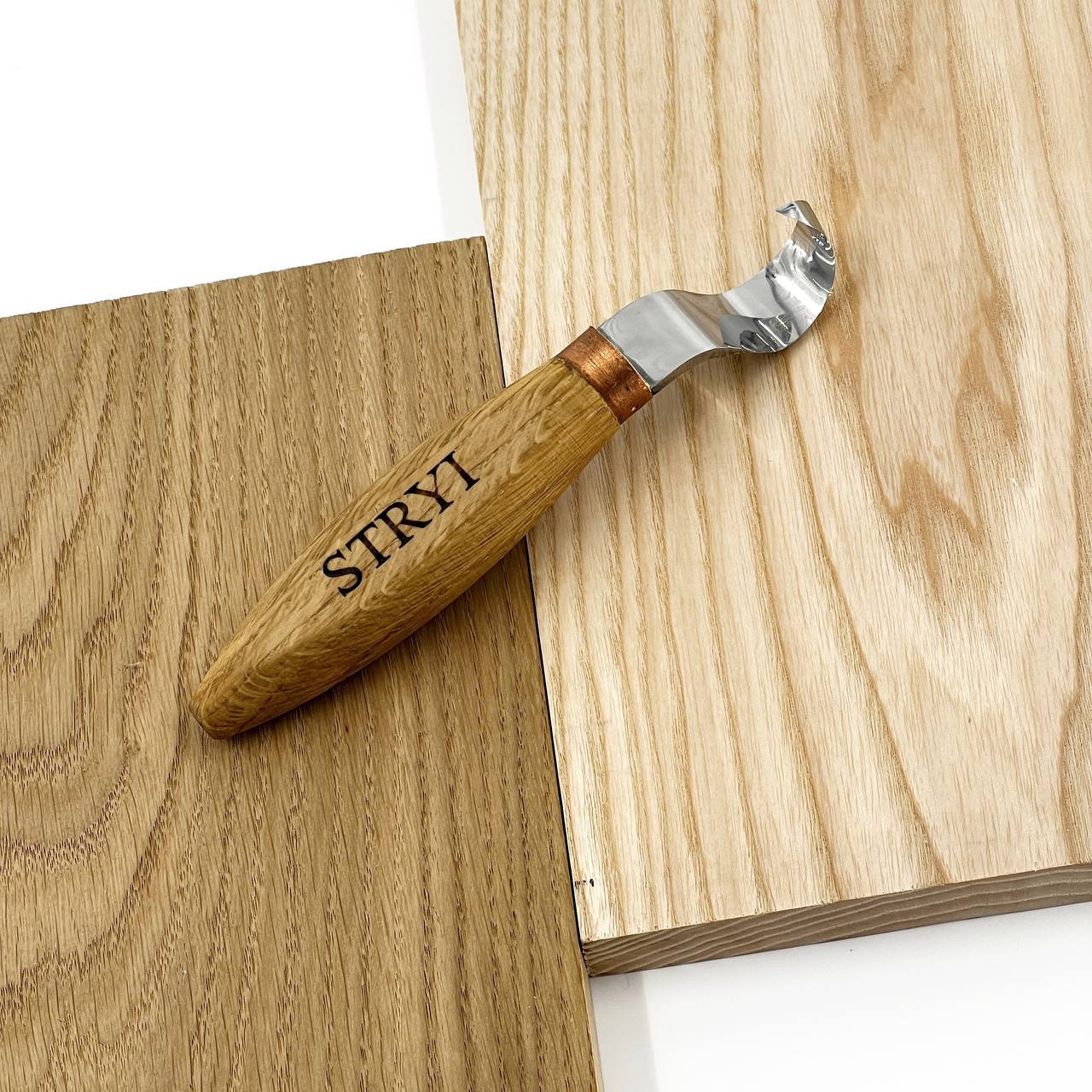 Cuchillo de gancho de cuchara STRYI Profi, cuchillos de gancho de talla Bowl y Kuksa, herramienta de tallado de cuchara, herramientas de tallado de madera, gubia de cincel, cuchillo forjado a mano, herramienta artesanal