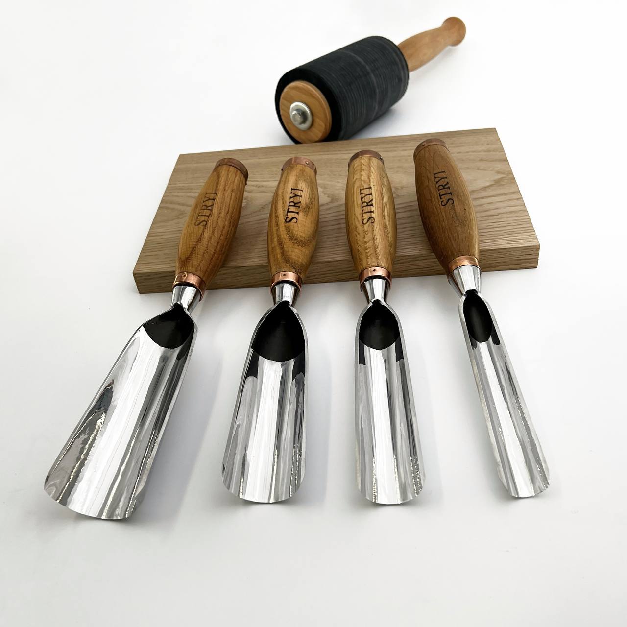 Große Bildhauerröhre, Hochleistungsmeißel, 9 Profil Halbrund, STRYI Profi, Bildhauerwerkzeuge