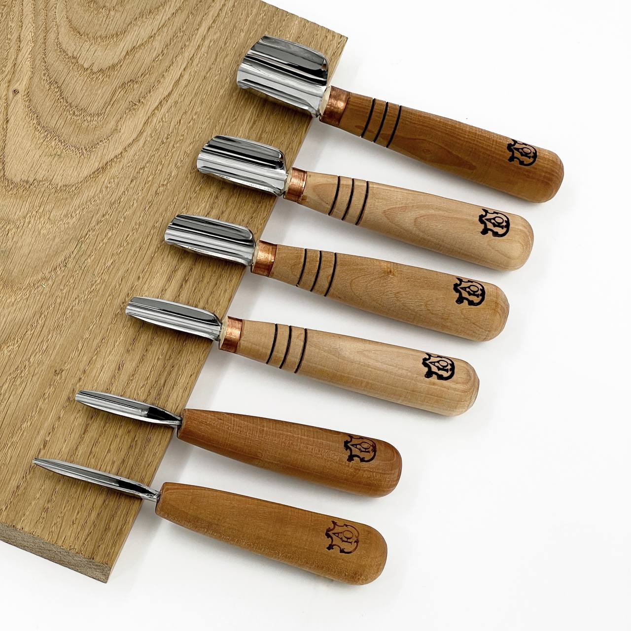 Woodcarving tool short gouge skewed STRYI-AY Profi, Chip carving tools