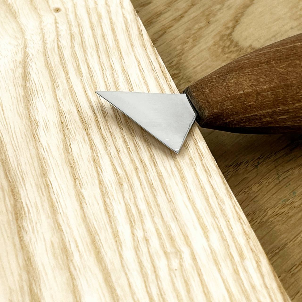 Knife for Сhip carving  25mm (1 in) STRYI Profi, Triangle knife for geometric carvings, Childrens knife for carving