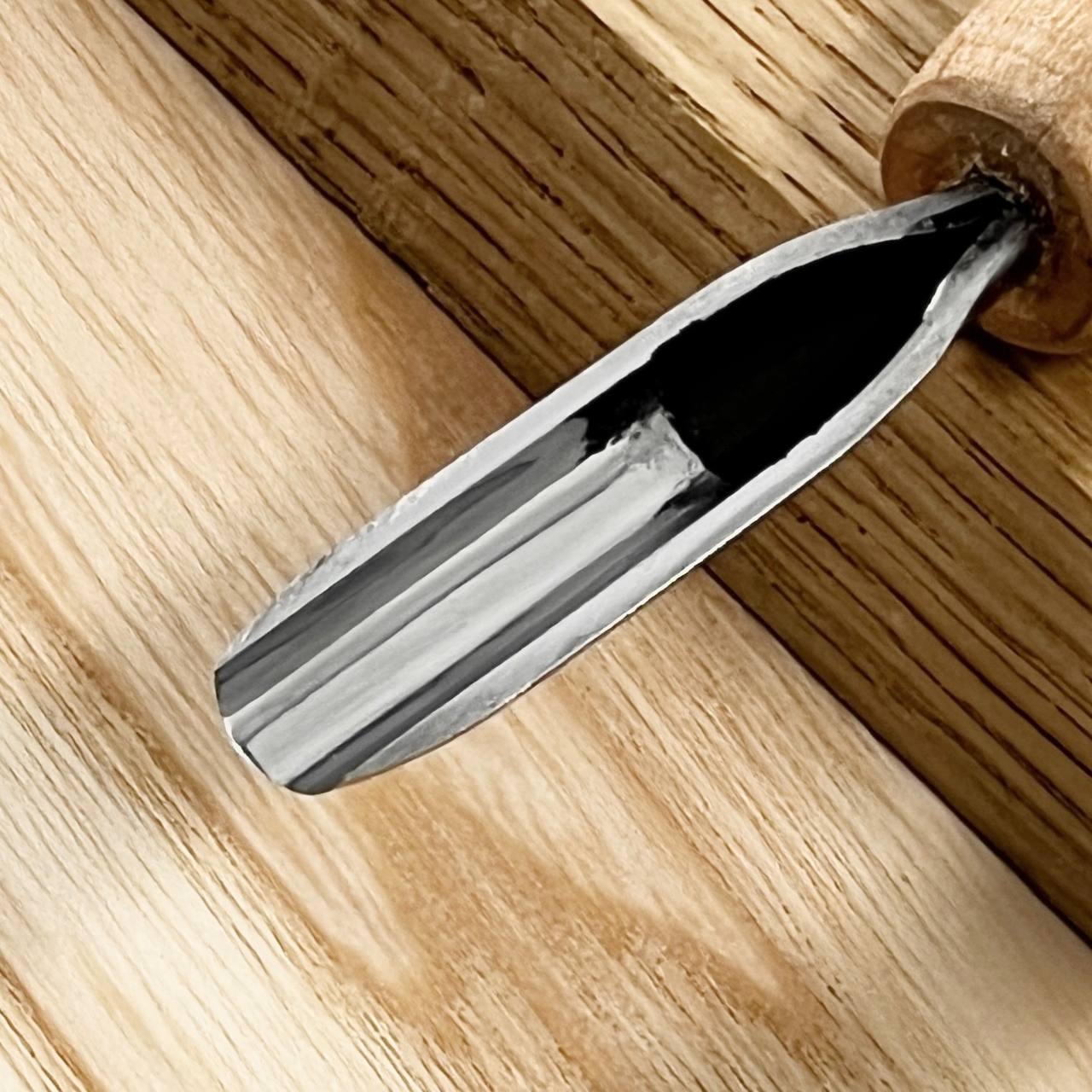 Short Rounded Gouge STRYI-AY Profi, Carving gouge straight-beveled, Gouge STRYI