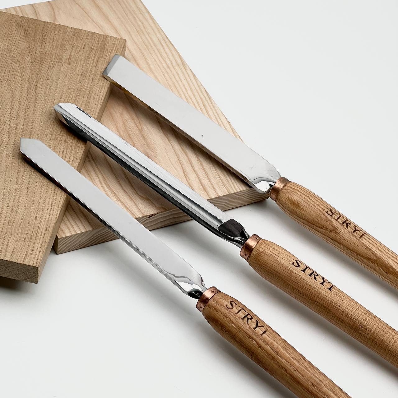 Wood turning tools set STRYI Profi 3pcs, Іet of lathe tools, Wood turning kit