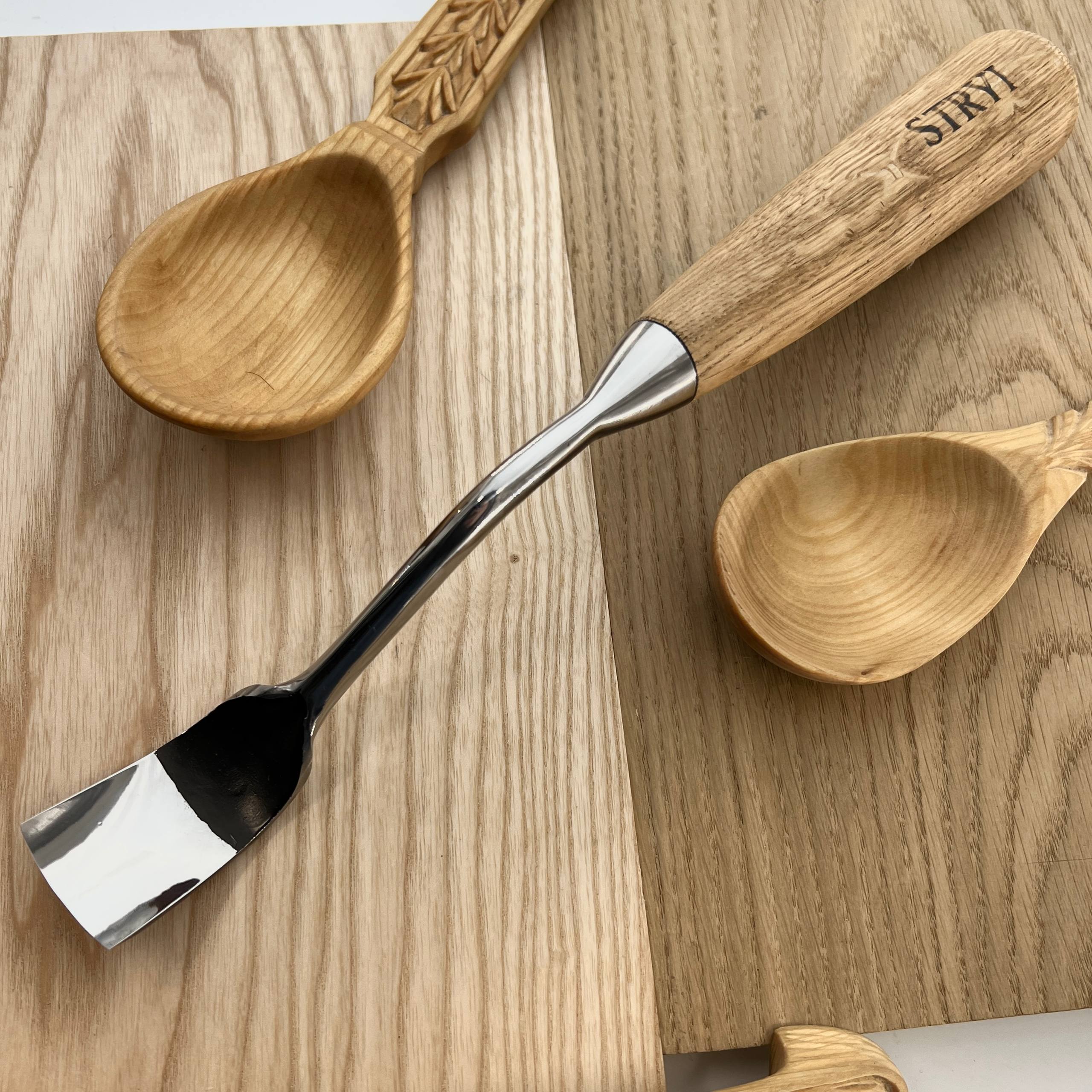 Bowl carving kit 4 pcs STRYI Profi, Spoon carving tools, Gift for men