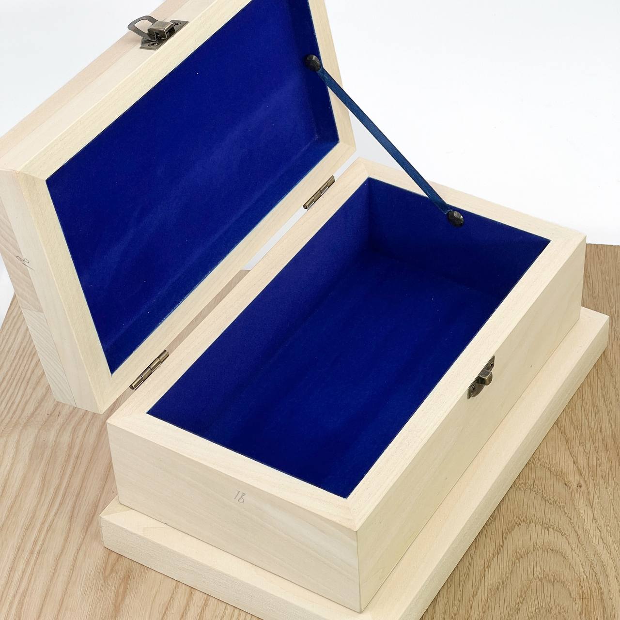 Wooden Blank Jewelry Box for Carving and Decoupage, Basswood Craft Box for Chip Carving, Geometric Patterns, Handmade Gift