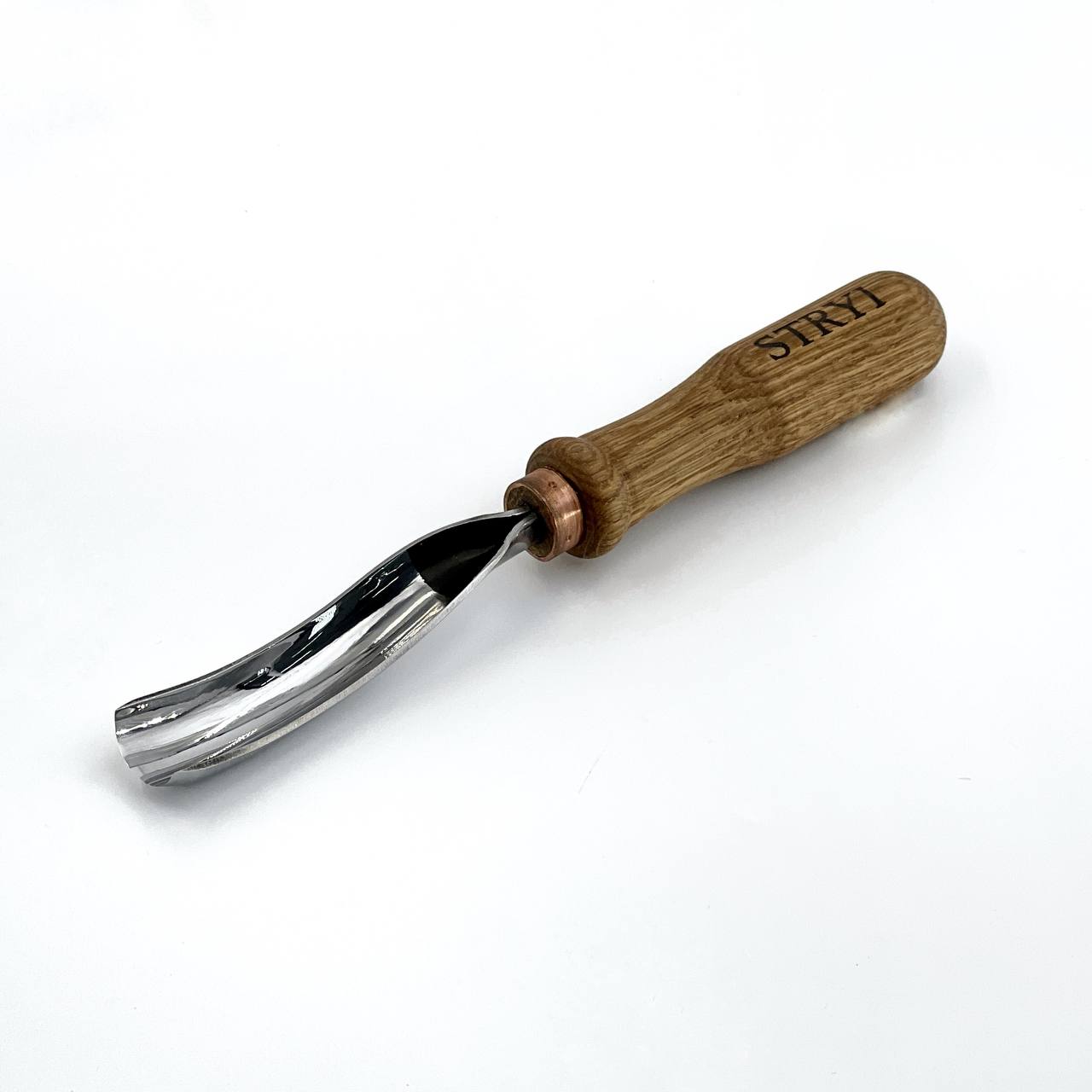 Gouge long bent chisel, #9 profile, woodcarving tools STRYI Profi