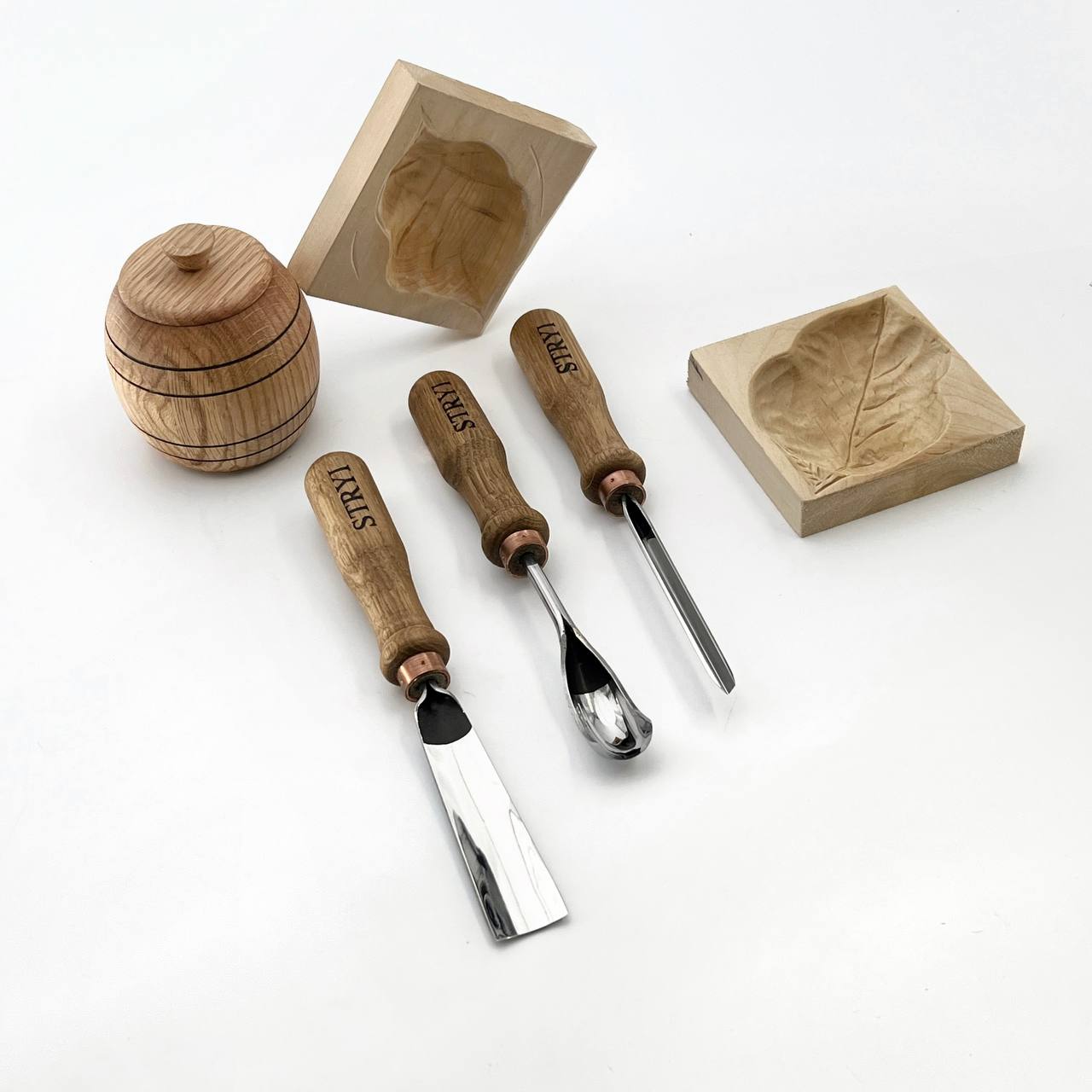 STRYI Deep Hollow Wood Carving Kit – 3pc Professional Set for Bowls,Kuksas