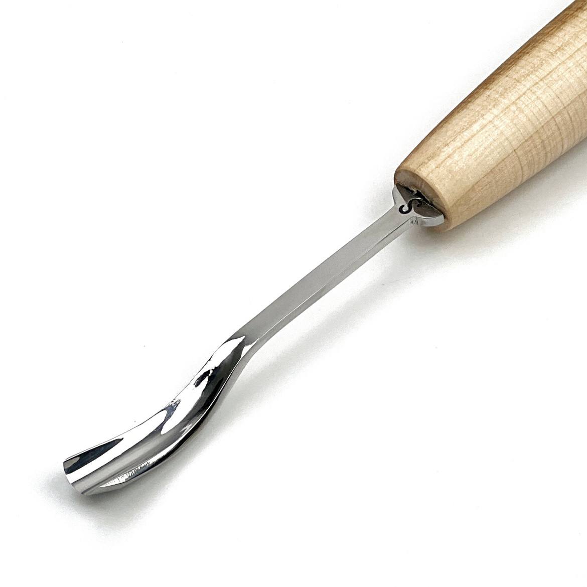 and-Forged Short Bent Gouge with Beveled Edges