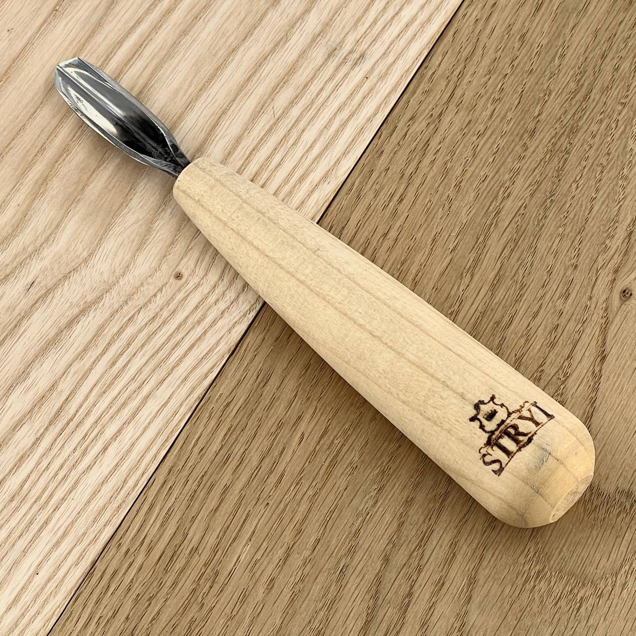 Cincel recto corto con separación en V STRYI-AY Profi para tallado de virutas, herramientas de tallado de madera, cuchillo detallado de virutas de tallado en madera, regalo para hombres cuchillo y herramientas