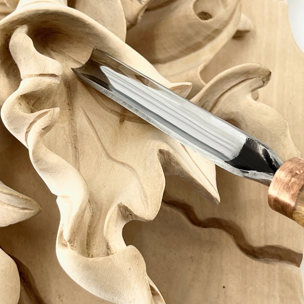 Palm carving tool STRYI Profi sweep #8, Linocutting tool, block cutters, burin graver tool