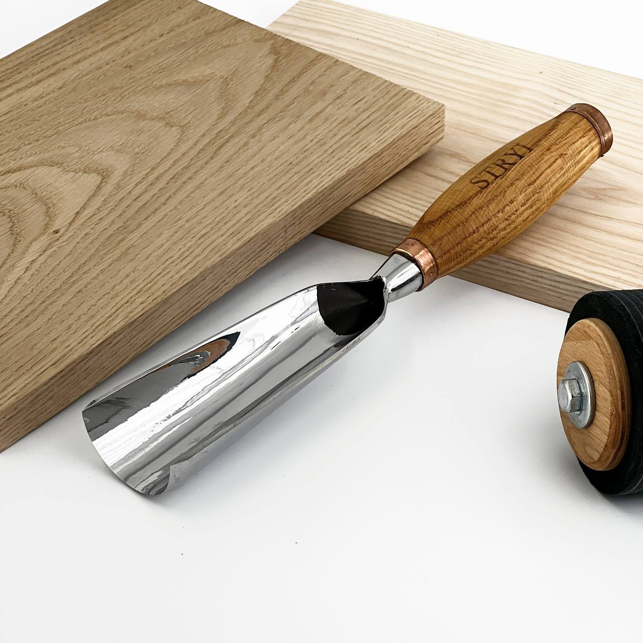 Cincel de escultura grande, gubia resistente, semicircular de 9 perfiles, STRYI Profi