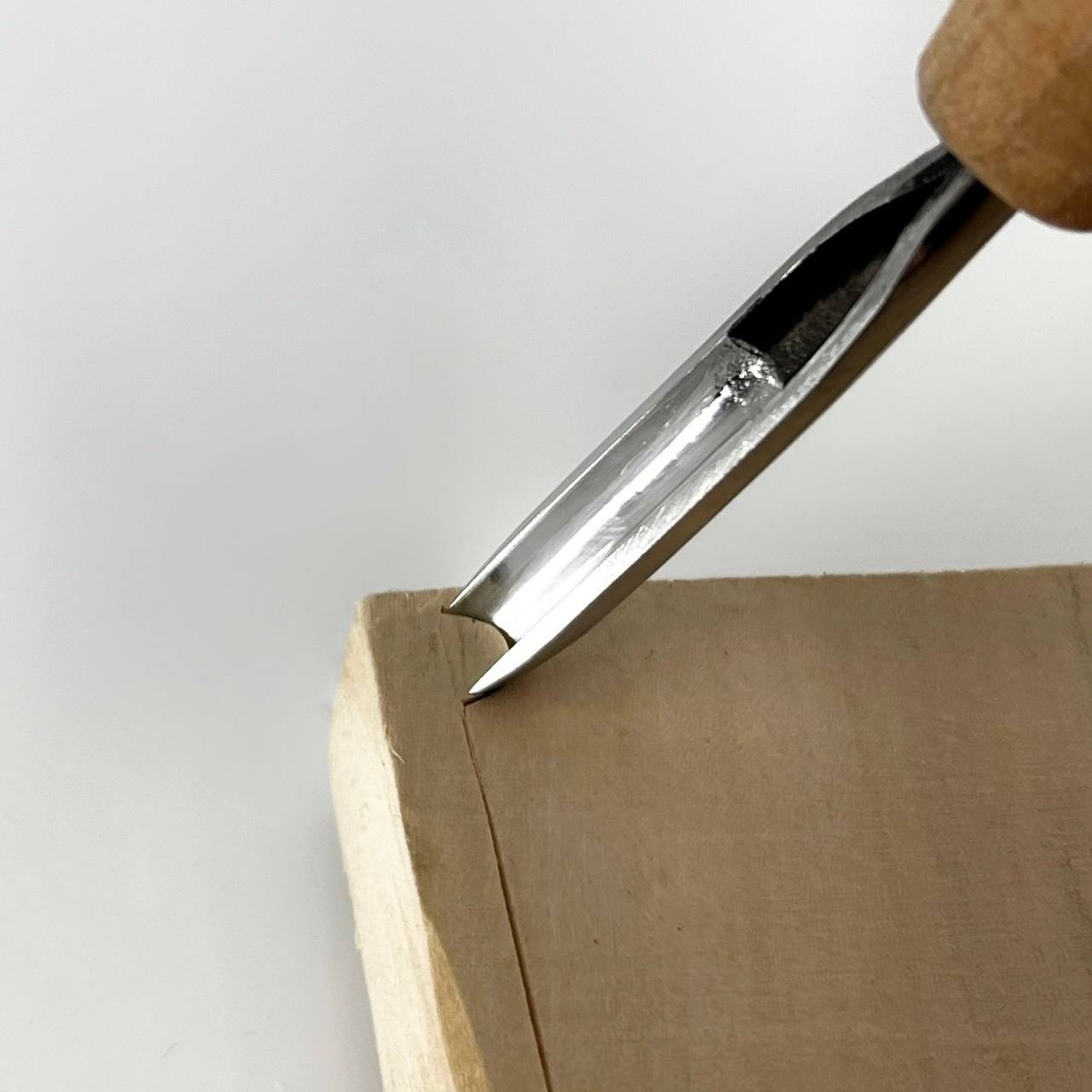 Short Rounded Gouge STRYI-AY Profi, Carving gouge straight-beveled, Gouge STRYI