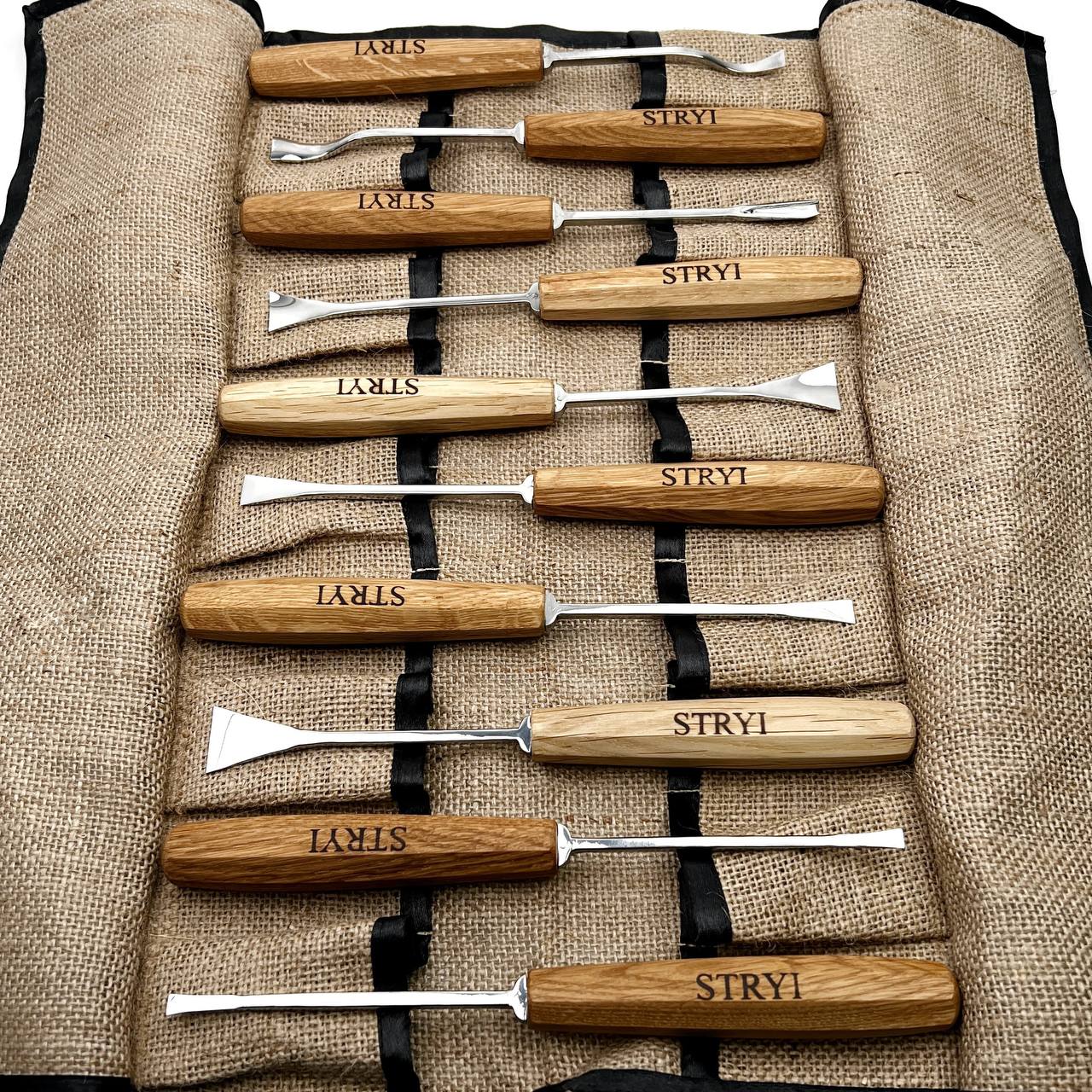 Fishtail Gouges set STRYI MAESTRO, Detailing Chisels set, Relief carving