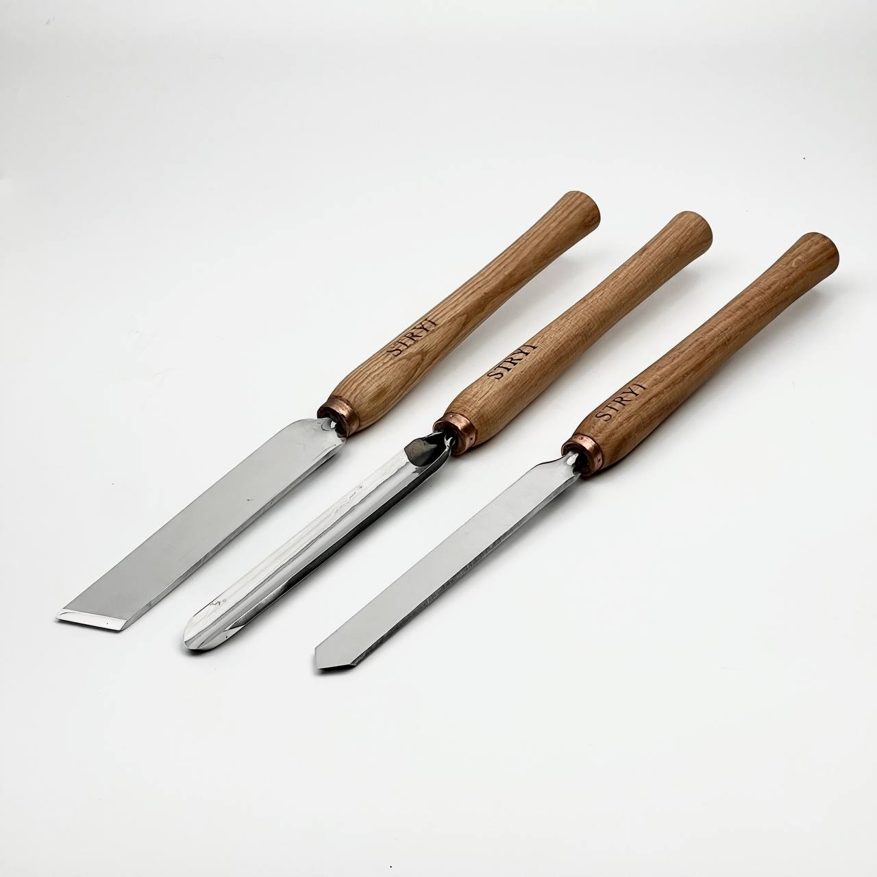 Wood turning tools set STRYI Profi 3pcs, Іet of lathe tools, Wood turning kit