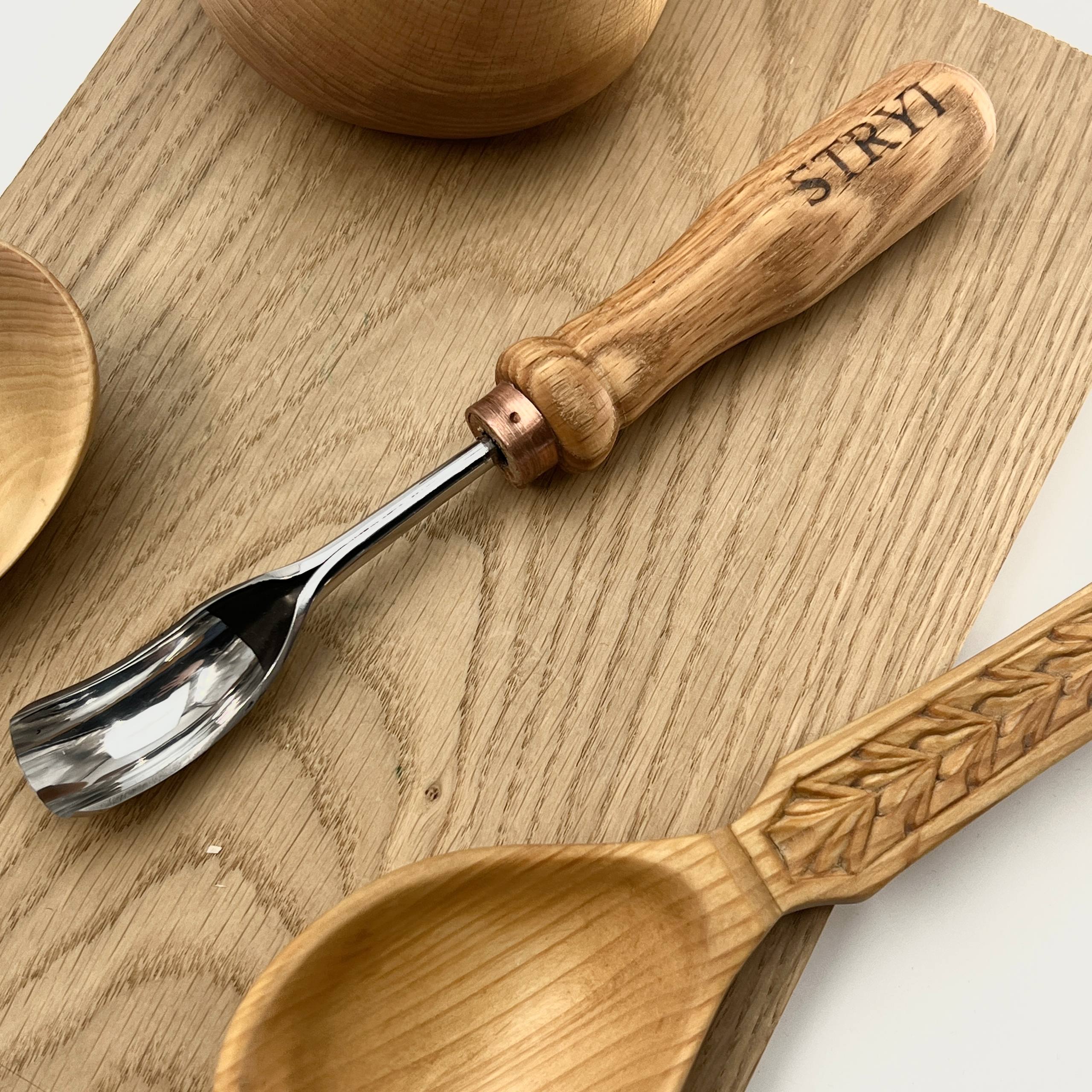 Komplettes Werkzeugset STRYI Profi zum Löffel- und Kuksa-Schnitzerei, Geschmiedete Werkzeuge