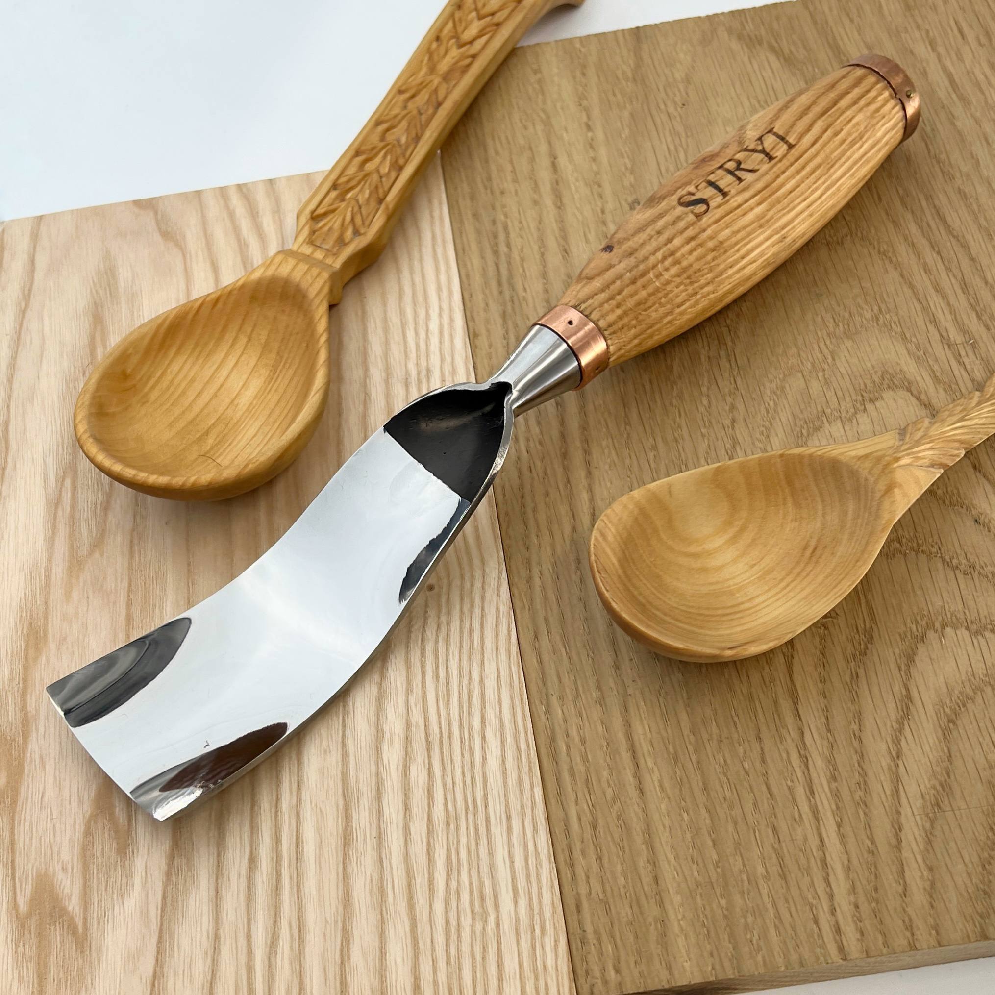 Bowl carving kit 4 pcs STRYI Profi, Spoon carving tools, Gift for men
