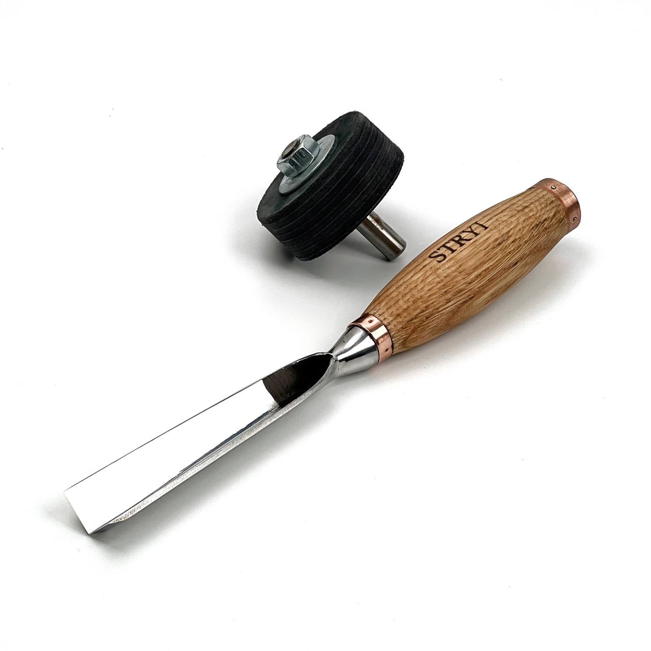 Großer Bildhauermeißel, Geißfuß 90 Grad, Hochleistungs-Hohleisen STRYI Profi, Geißfußmeißel, Tischlerwerkzeug, Möbelbau
