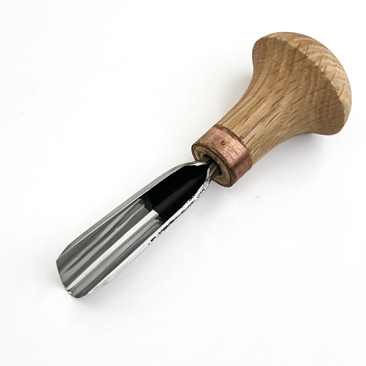 Short Palm U-Gouge for relief carving and texturing, Soft V-tool for carving