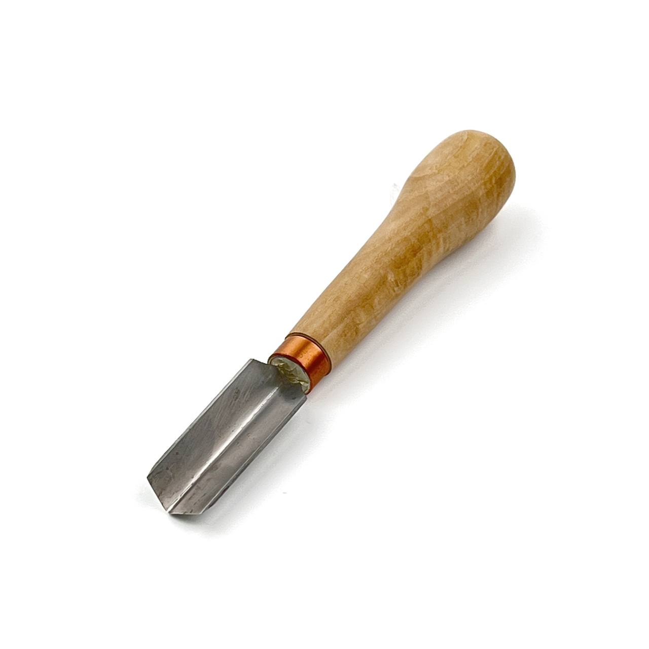 Cincel recto corto con separación en V con bisel oblicuo STRYI-AY Profi para tallado de virutas, herramientas de tallado de madera, cuchillo detallado de virutas de tallado de madera