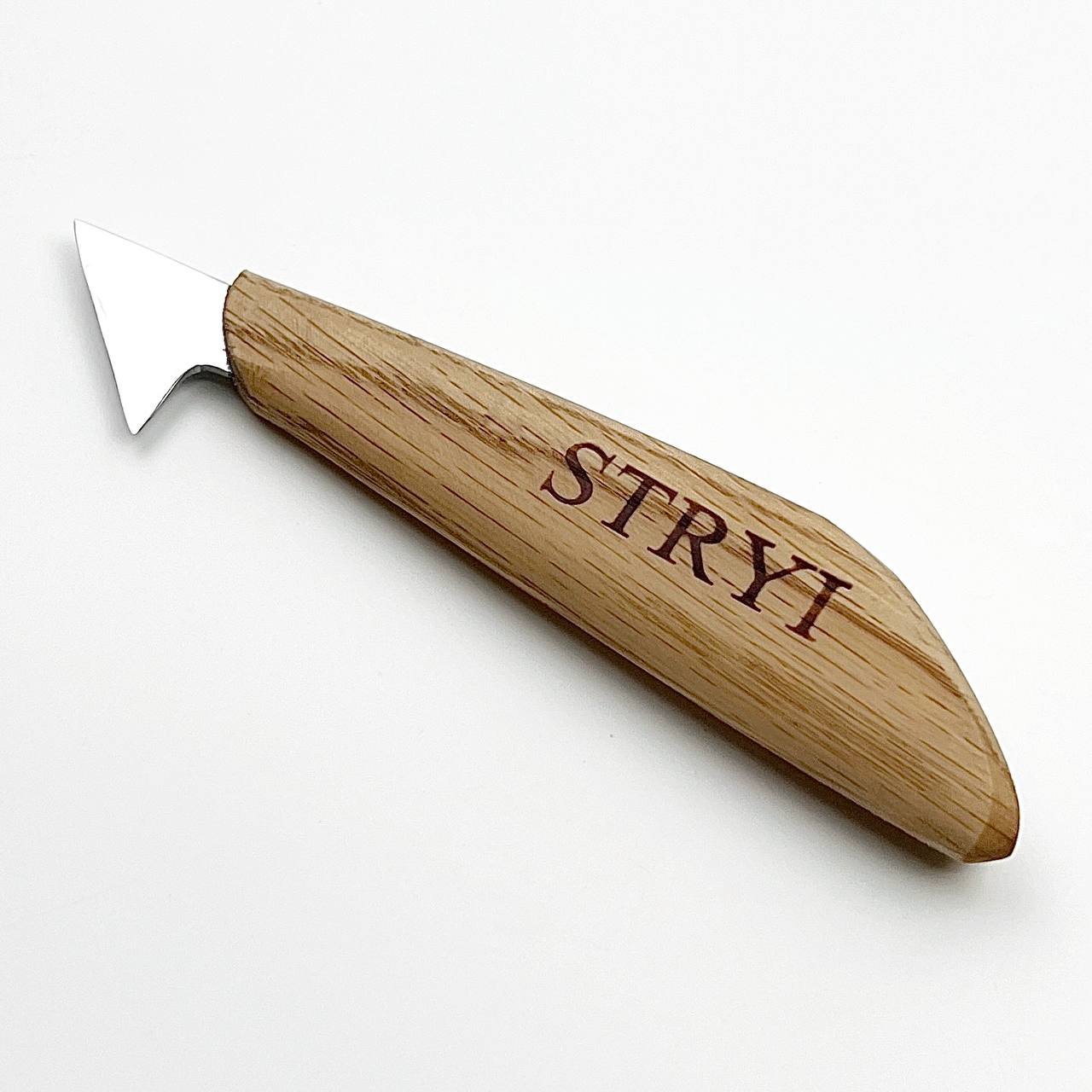Wood carving knife 35mm STRYI Profi for relief and chip carving, Chip carving knife
