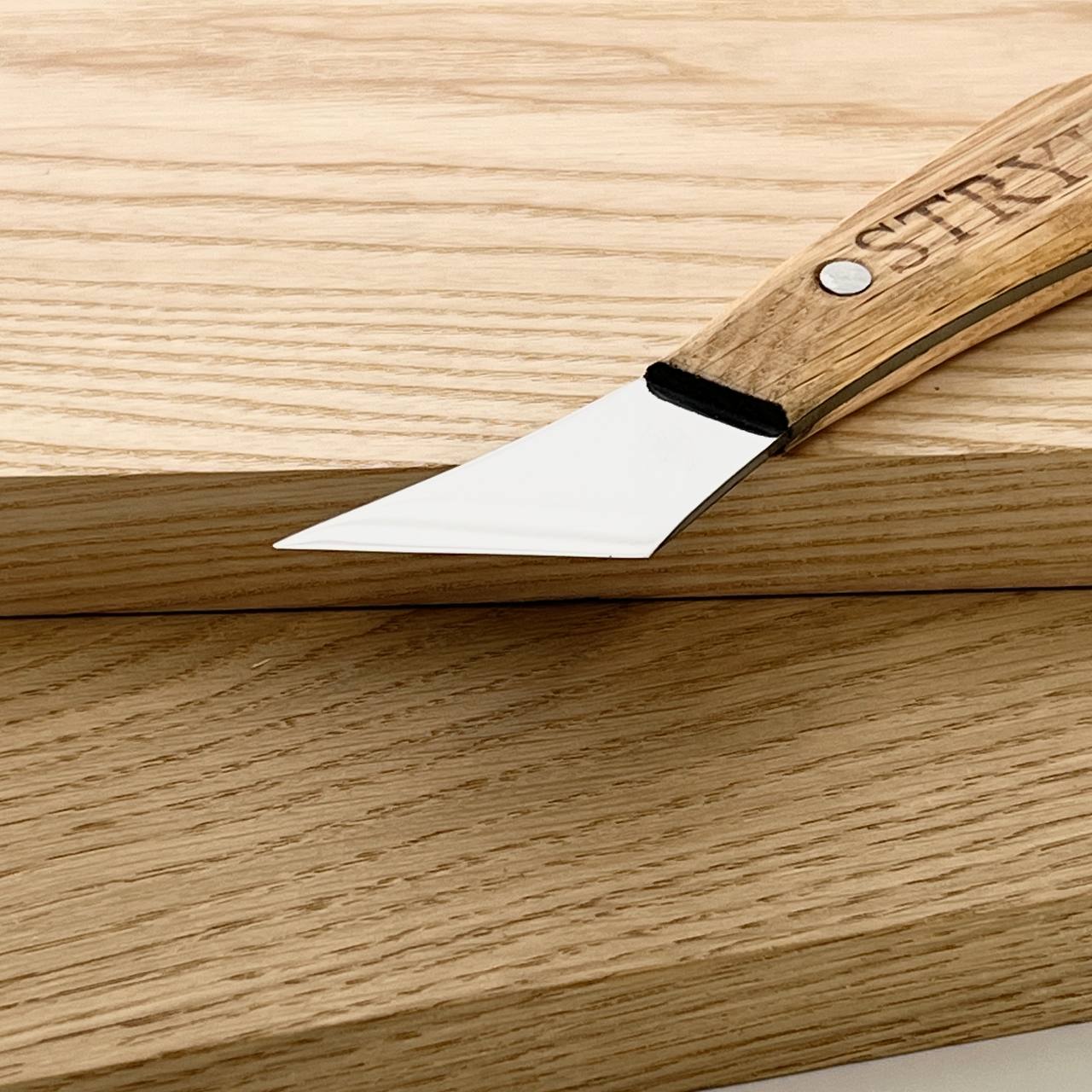 Figured carving knife for woodcarving 40mm STRYI Profi, Whittling knives, Sloyd knives, Knife for wooden jewelry