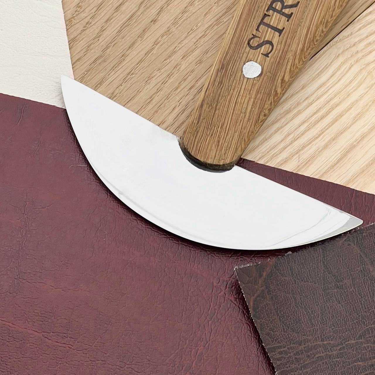 Knife for leather craft STRYI Profi, Leather knife, Leather processing, Thin blade knife for leather cutting