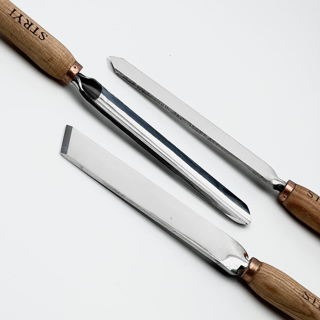 Wood turning tools set STRYI Profi 3pcs, Іet of lathe tools, Wood turning kit