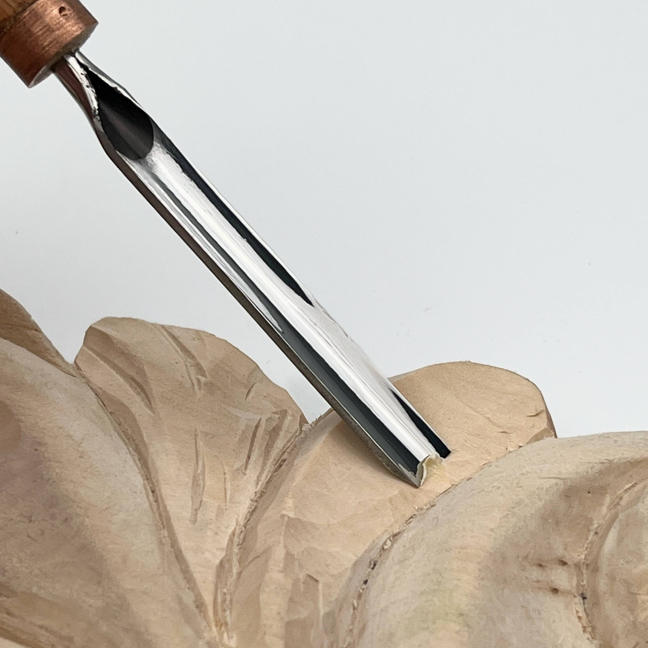 Handschnitzwerkzeug STRYI Profi #5, Linolschnittwerkzeug, Mikroschnitzmeißel, Graviermeißel, Handbeitel