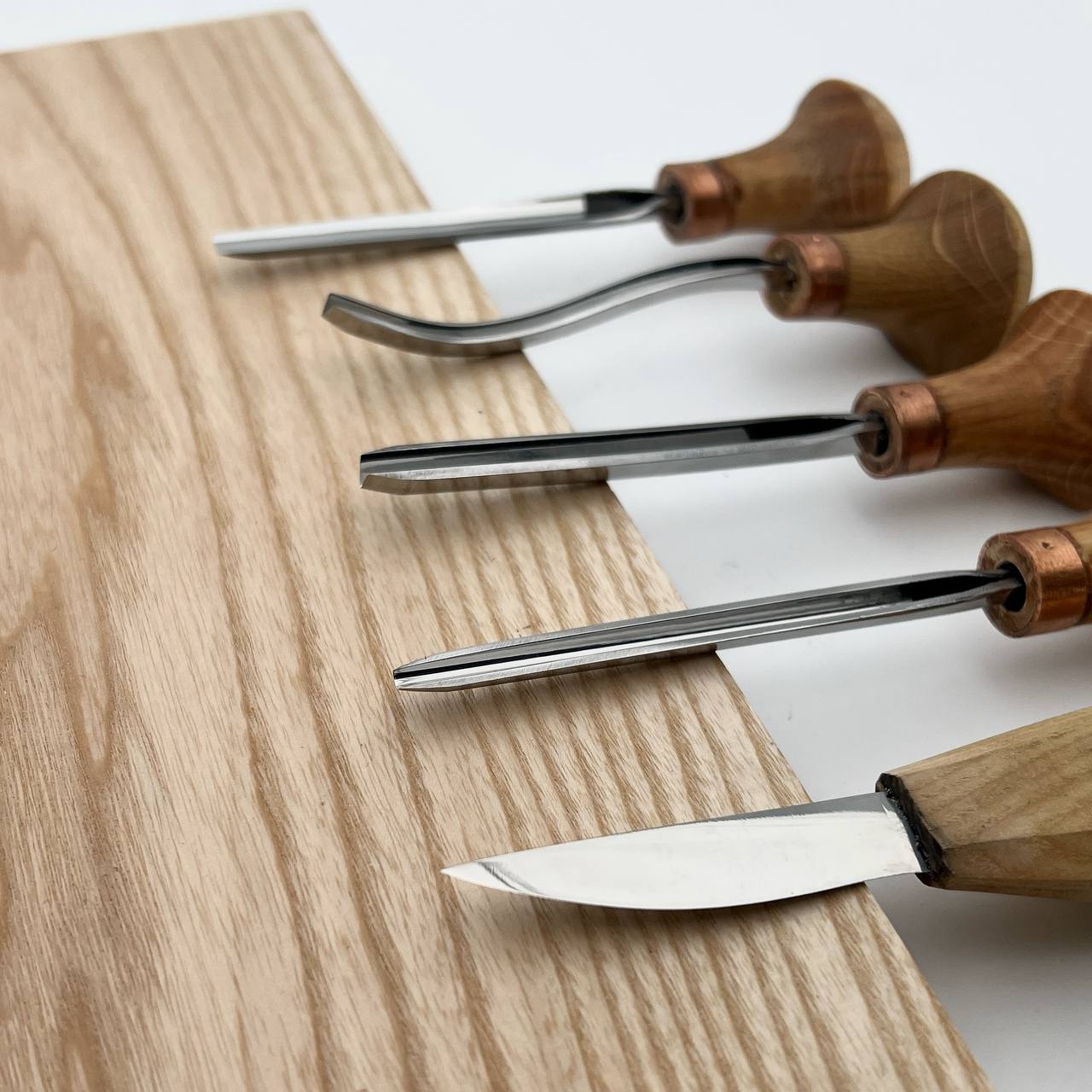 Schnitzwerkzeug-Set 5-tlg. im Rollkoffer STRYI, Schnitzfiguren