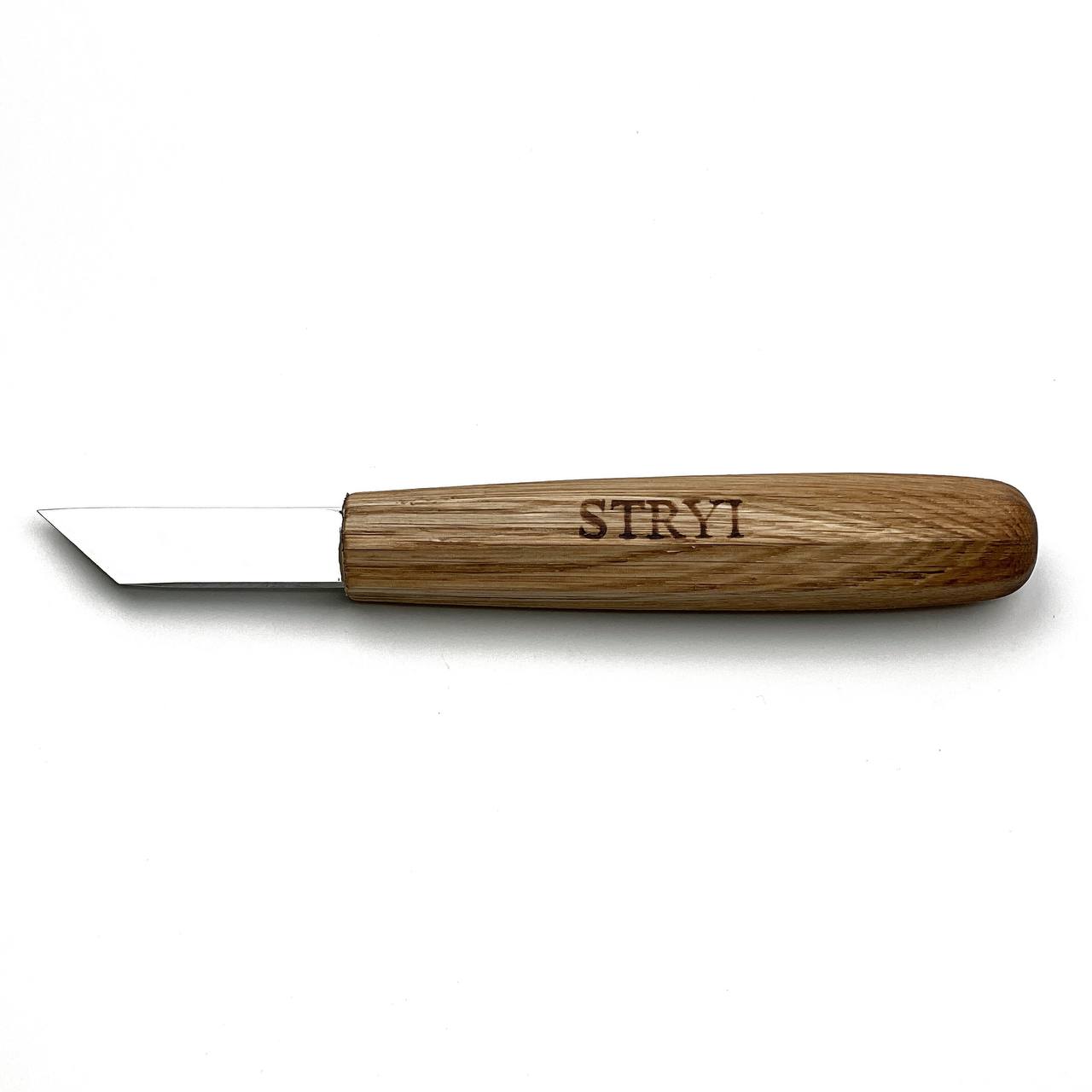 Schnitzmesser STRYI Profi für Relief, Kerbschnitzmesser, Schrägmesser
