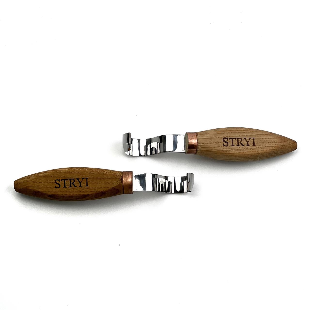 Master the Grain: STRYI Profi 30mm Hook Knife Set (Left & Right)