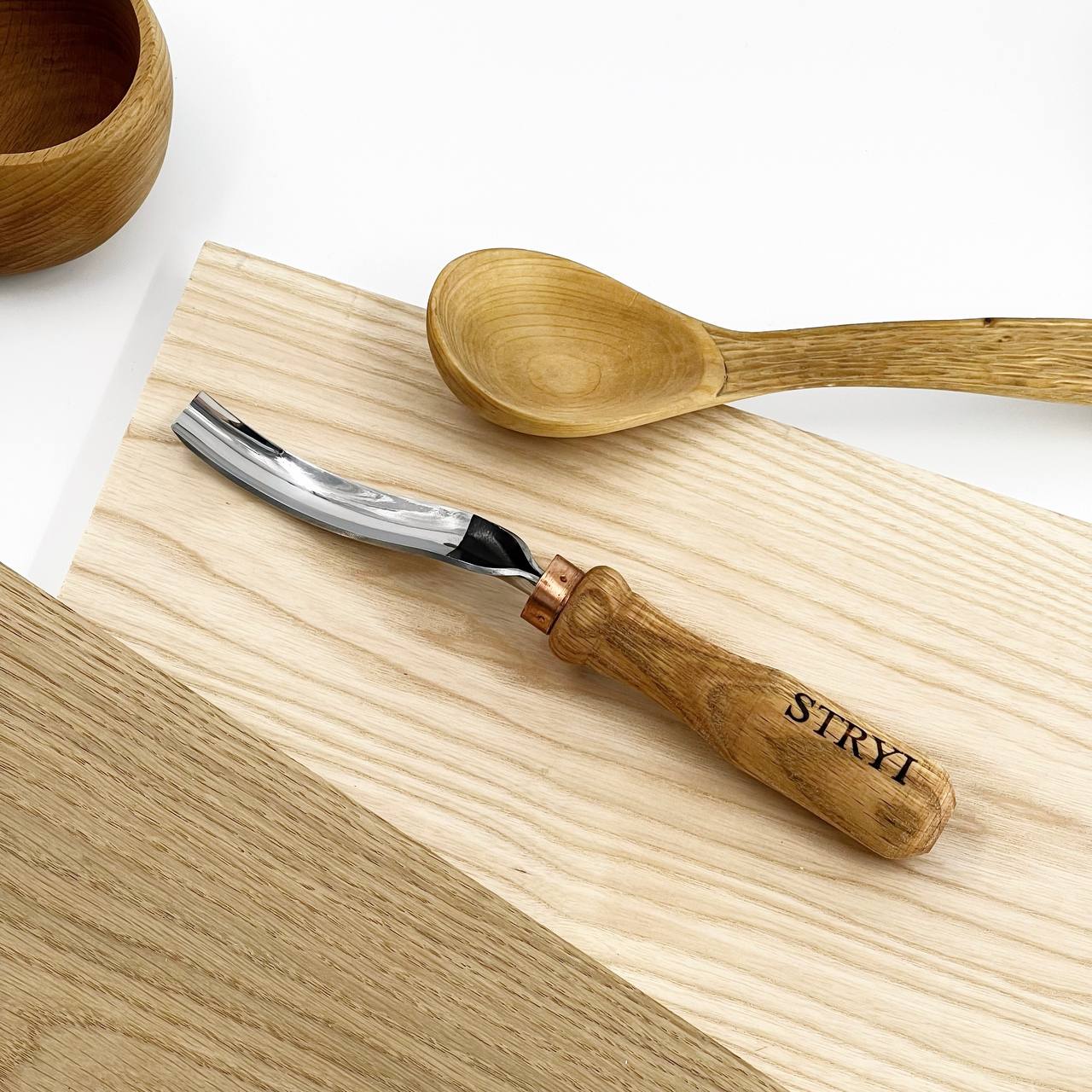 Gouge Long bent chisel STRYI Profi, 8 profile, Woodcarving tools from Manufacturer STRYI