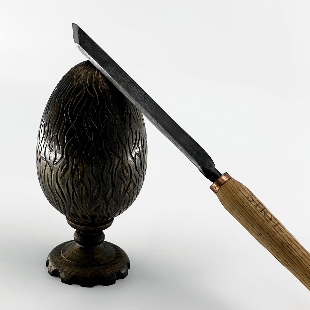 Cincel oblicuo STRYI Standart 45 grados, 20 mm. Sin pulir. Herramienta de trabajo de torno, herramienta de torneado de madera STRYI